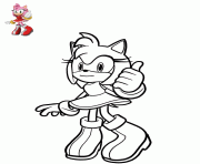 Amy Rose Rosy the Rascal dessin à colorier